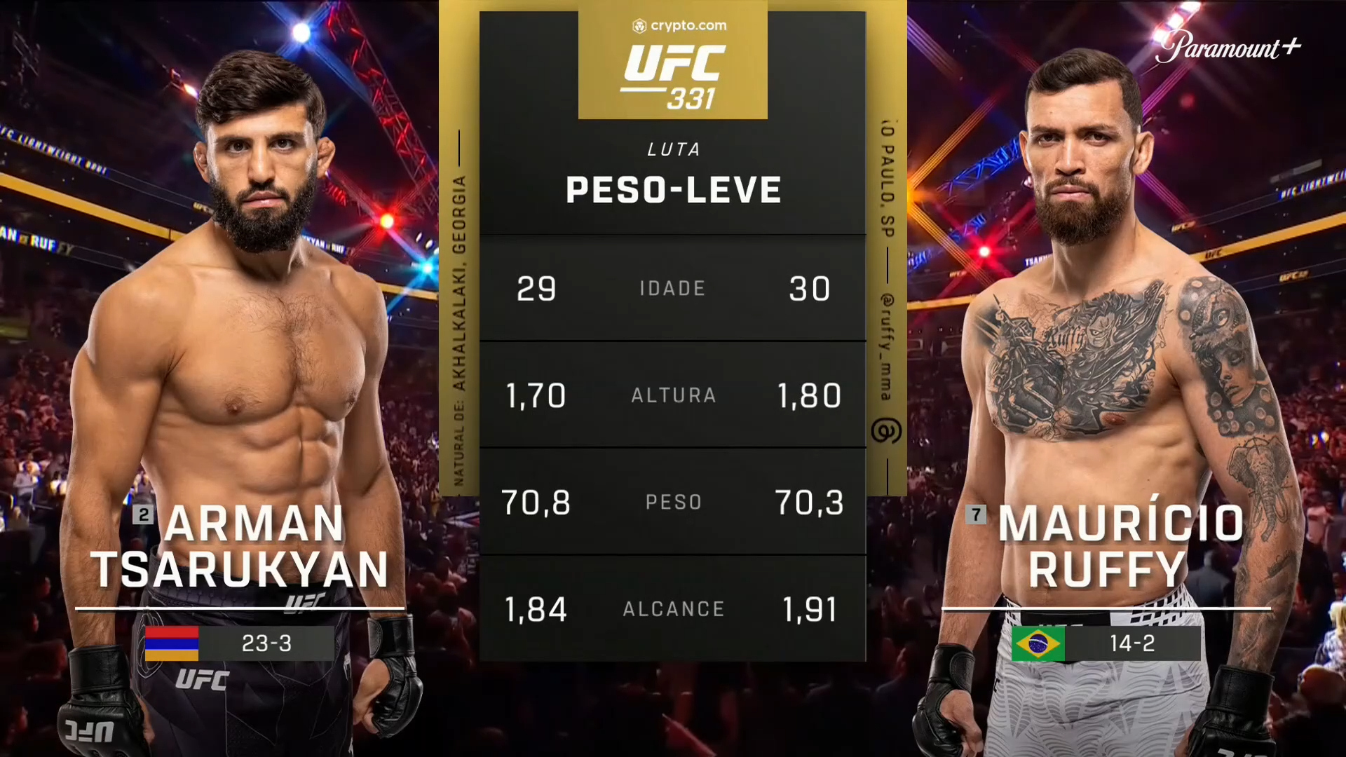 UFC 331 19/09 - Arman Tsarukyan x Mauricio Ruffy - 2026