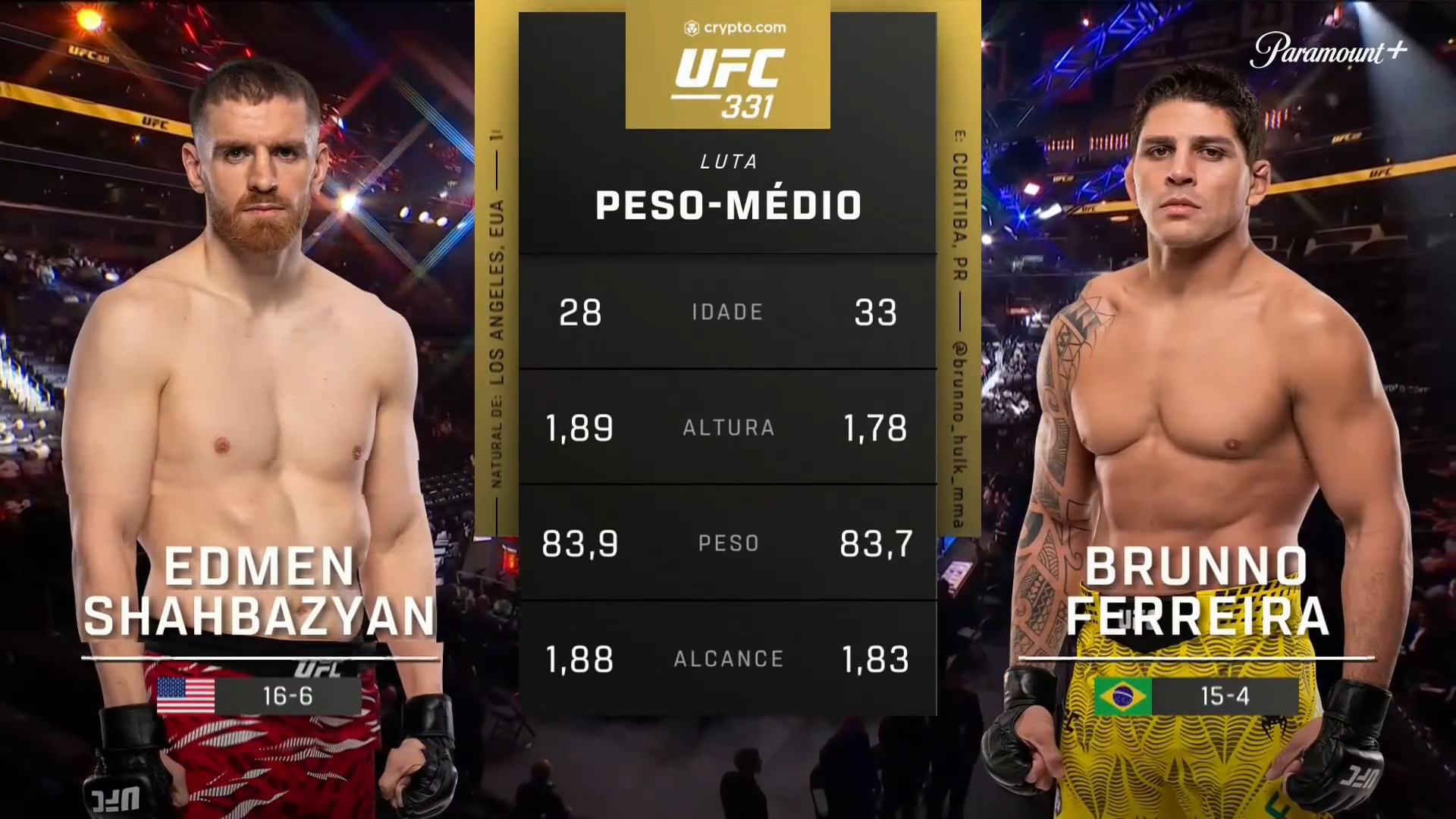 UFC 331 19/09 - Edmen Shahbazyan x Brunno Ferreira - 2026