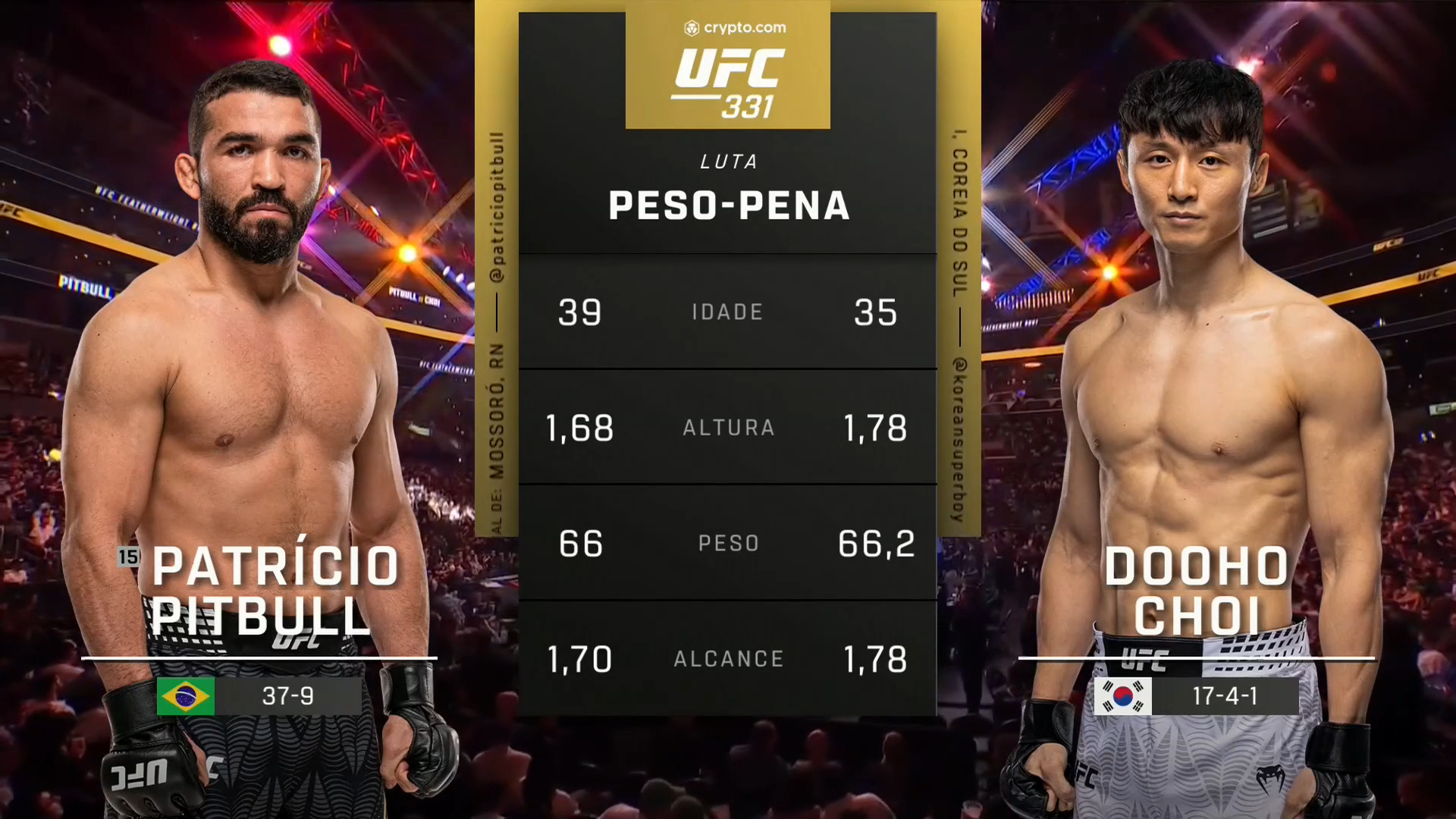 UFC 331 19/09 - Patricio Pitbull x Dooho Choi - 2026